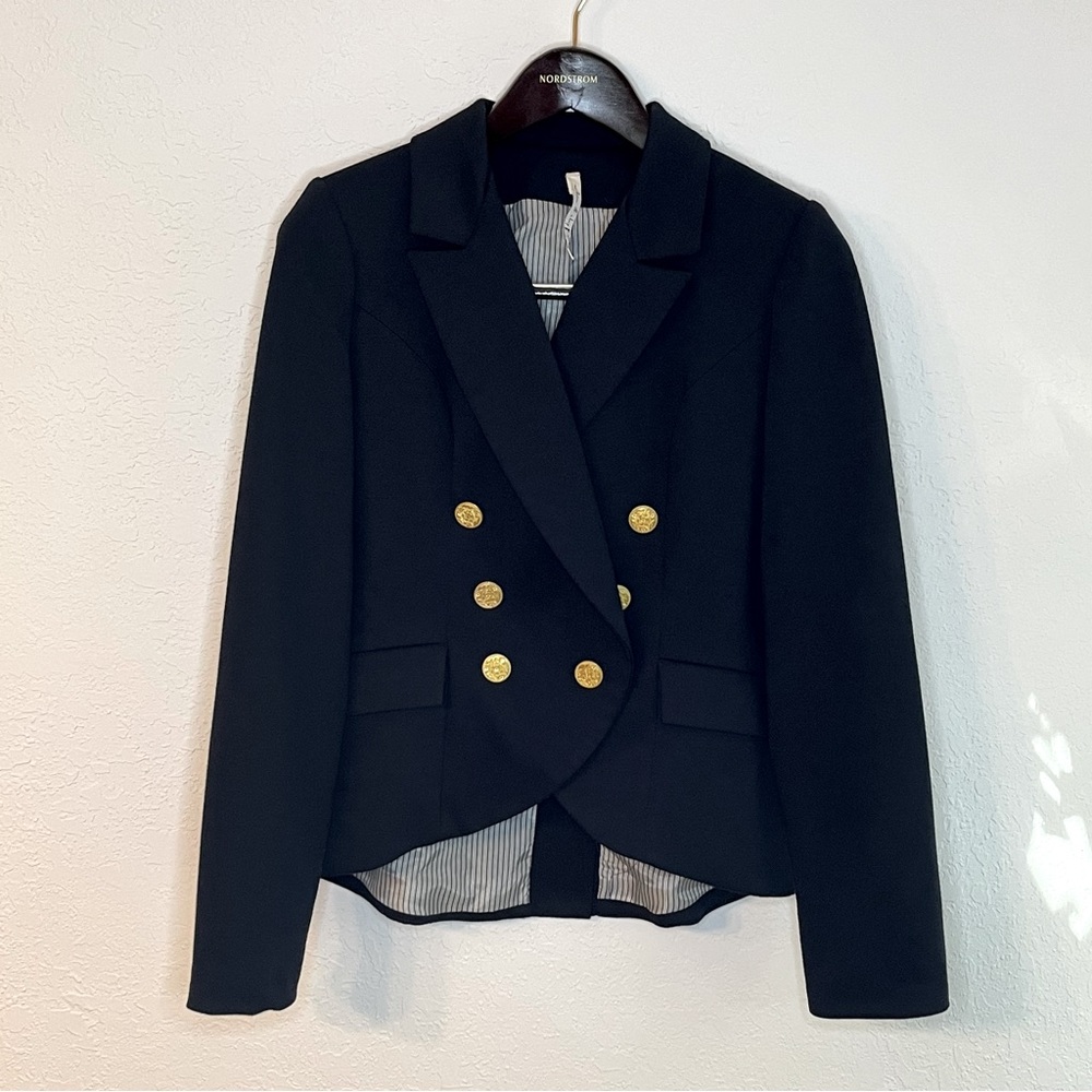 Willow & Clay - Black Blazer w/ Gold Buttons, Size M